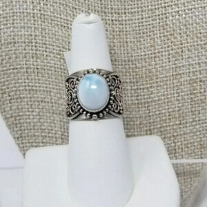 Larimar Sterling Silver Ring Size 7